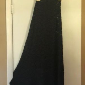 Black floral lace skirt gently used